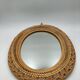 Oval rattan mirror