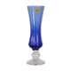 Blue vase, transparent foot, Duralex, vintage