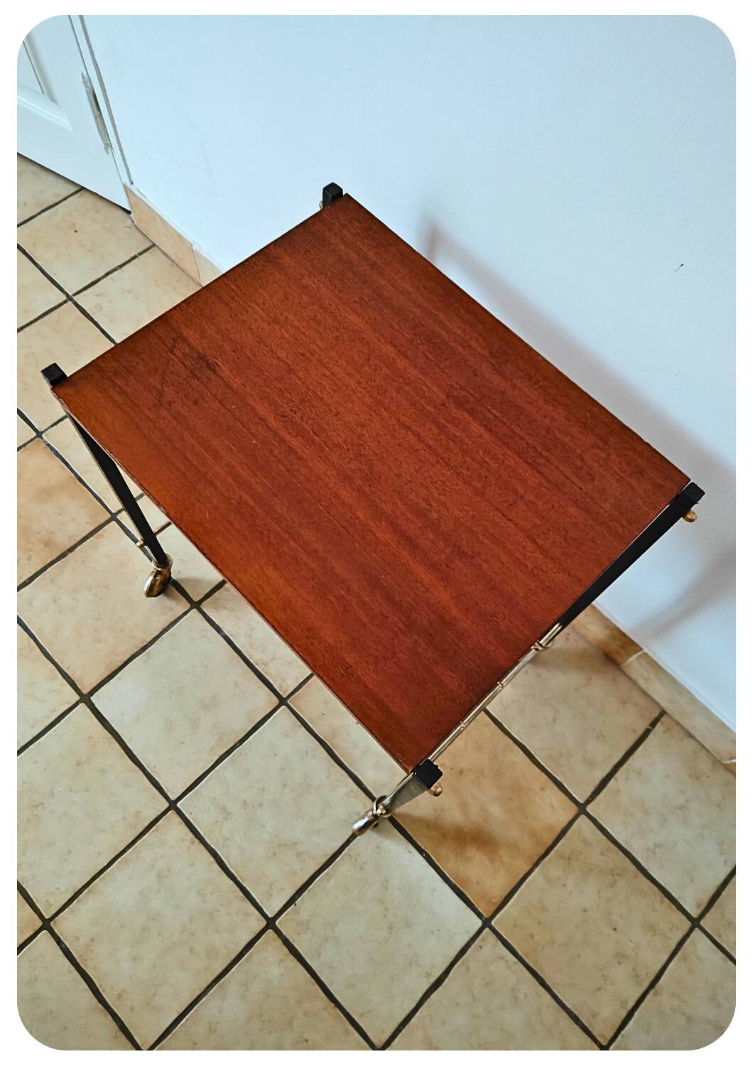 Mid-Century Vinyl Cart