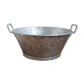 Bassine en zinc galvanisé