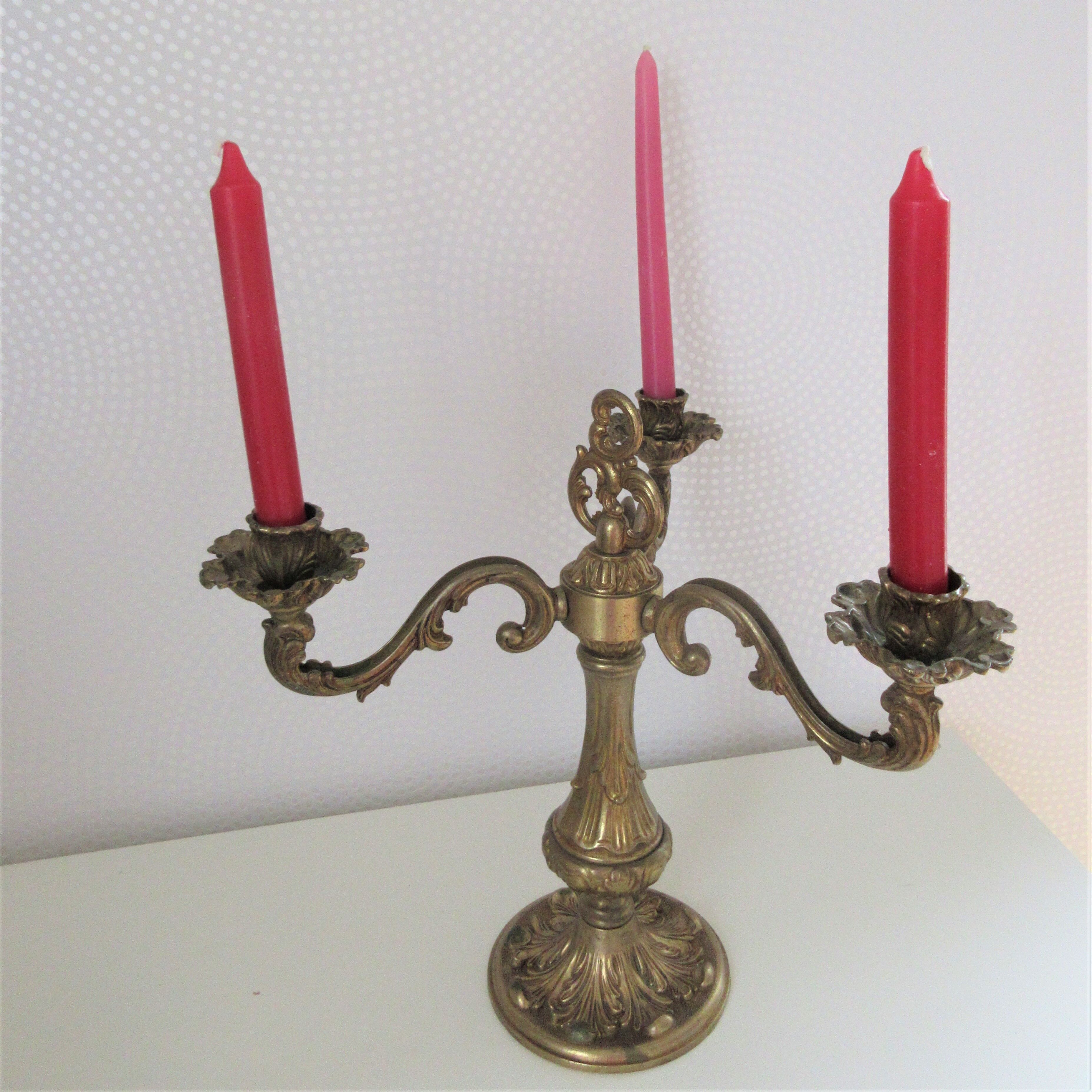 Chandelier 3 branches en bronze