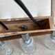 Suspension scandinave en palissandre et chrome 1970
