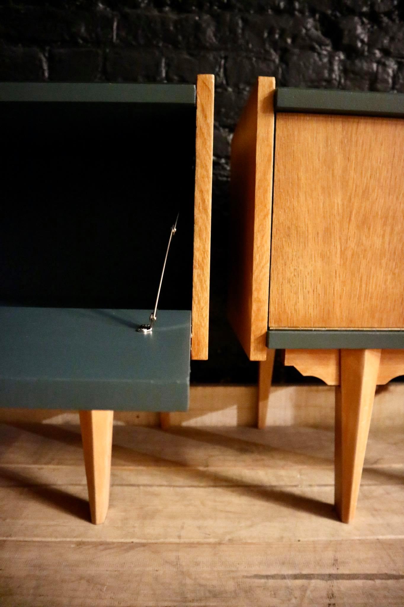 Pair of vintage bedsides