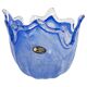 Medium blue Murano glass bowl, mid-century style, Italy, 2000s.