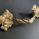 Pair of Art Nouveau bronze handles decorated with vine leaves, 1930
