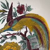 Large antique plate decorated with birds and flowers – Boch for Royal Sphinx