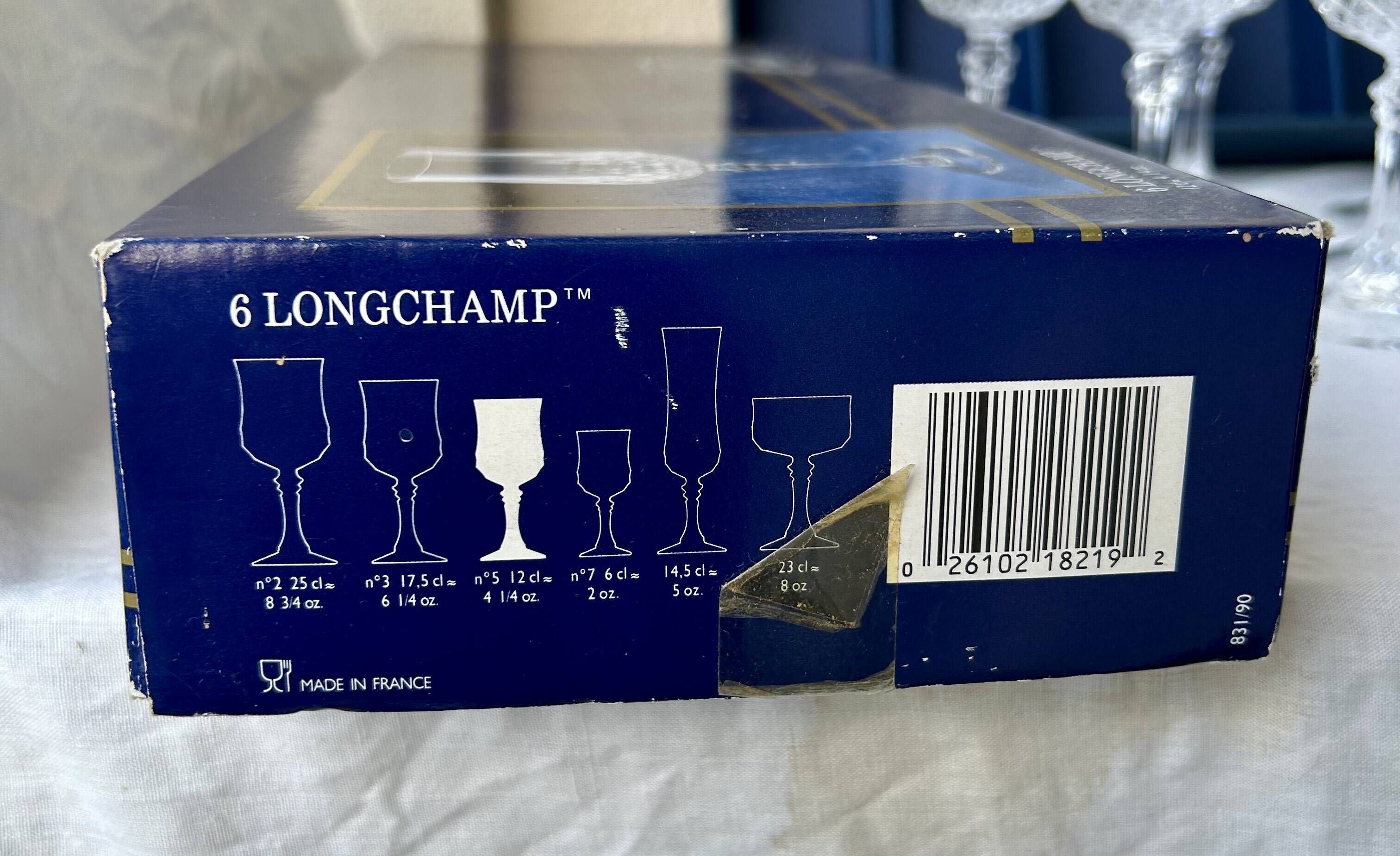6 verres à pied en cristal