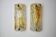 Pair of Mazzega wall lamps, orange Murano blown glass, Italy, 1960