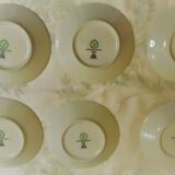 Set of 6 cups and 6 saucers vintage Louis lourioux