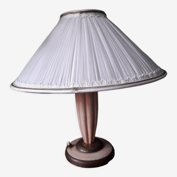 Vintage lamp from the 40s with its pleated lampshade