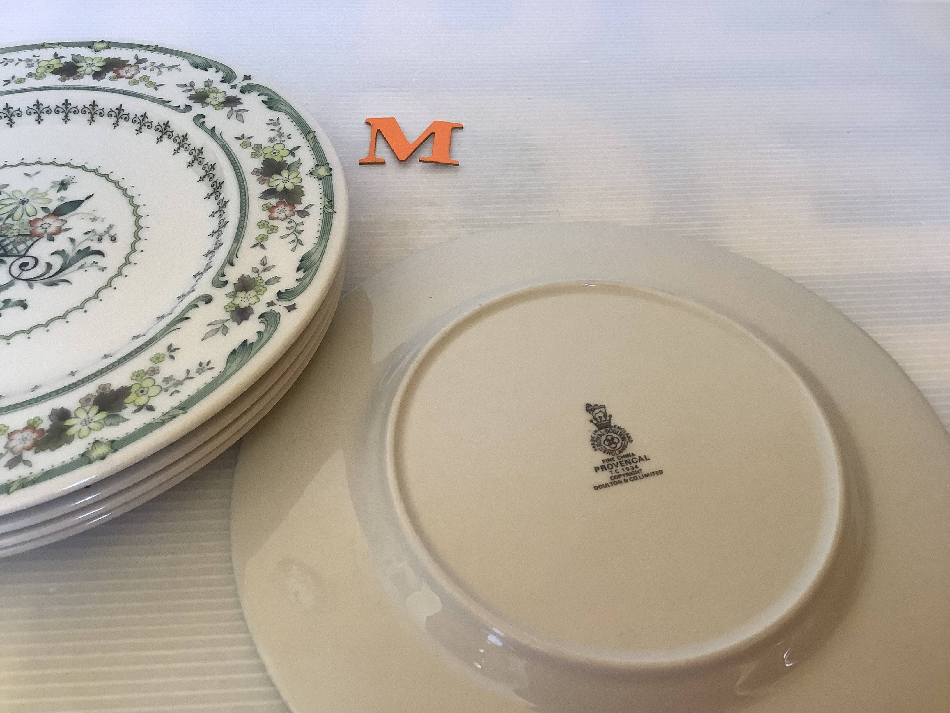 Five Royal Doulton Provençal dessert plates