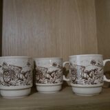 Set of 3 cups England coloroll