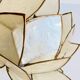 Vintage mother-of-pearl and brass flower wall lamp