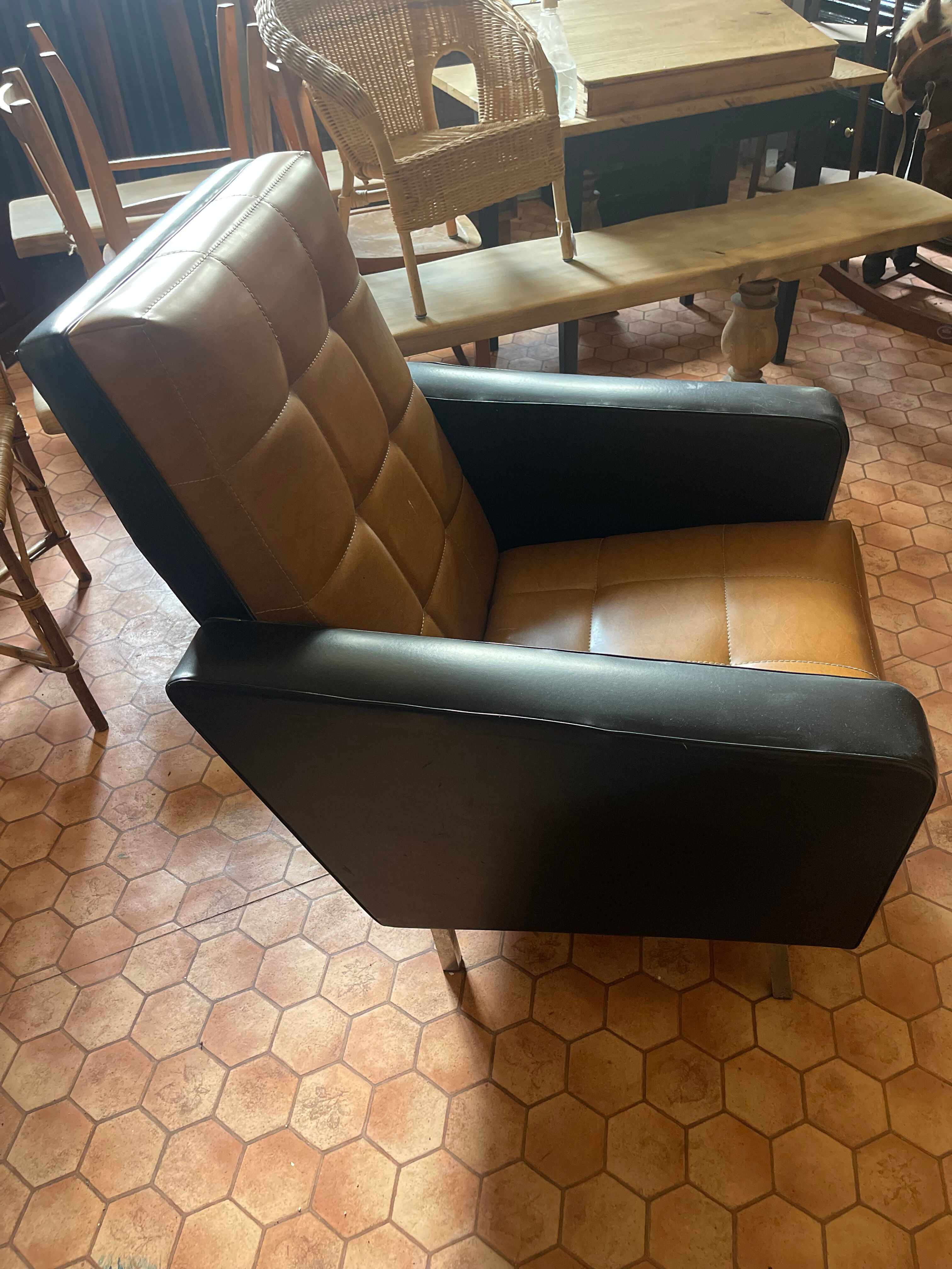 Sofa and two vintage armchairs