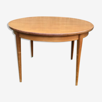 Extendable round vintage dining table