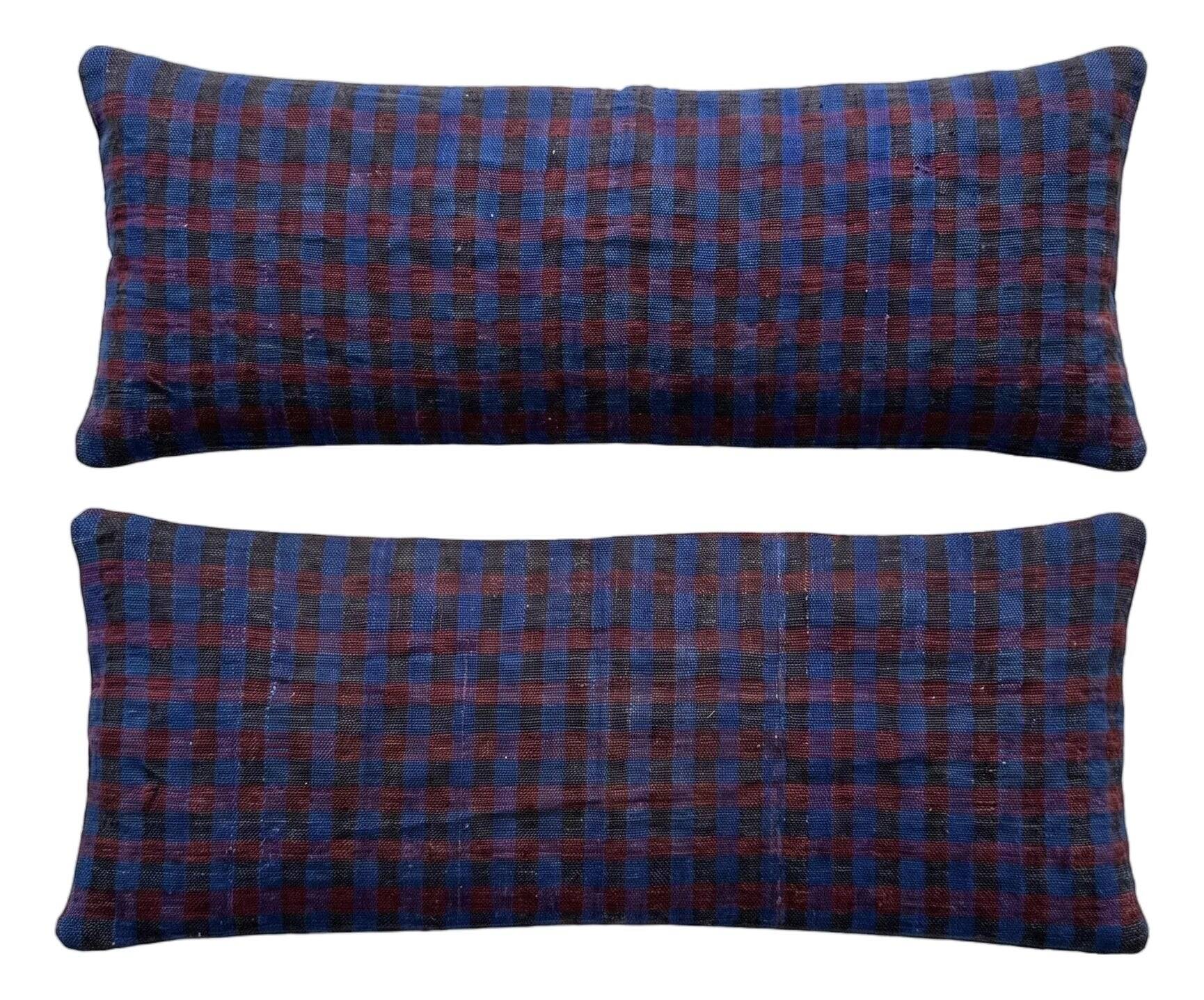 Set of 2 vintage kilim cushion covers 41x119 cm