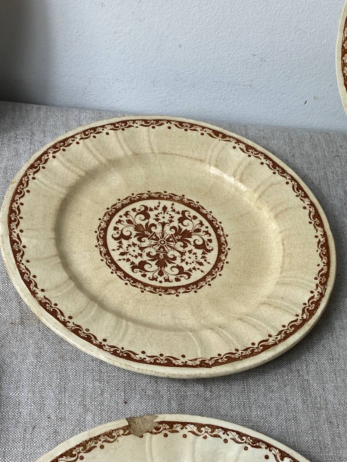 6 Gien ironstone plates
