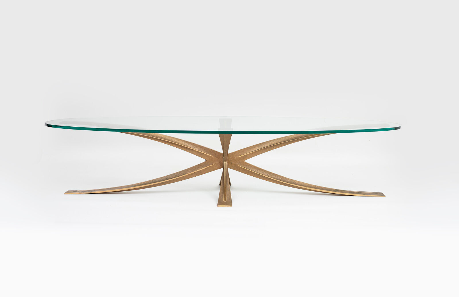 Michel Mangematin bronze coffee table, France 1960s