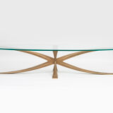 Michel Mangematin bronze coffee table, France 1960s