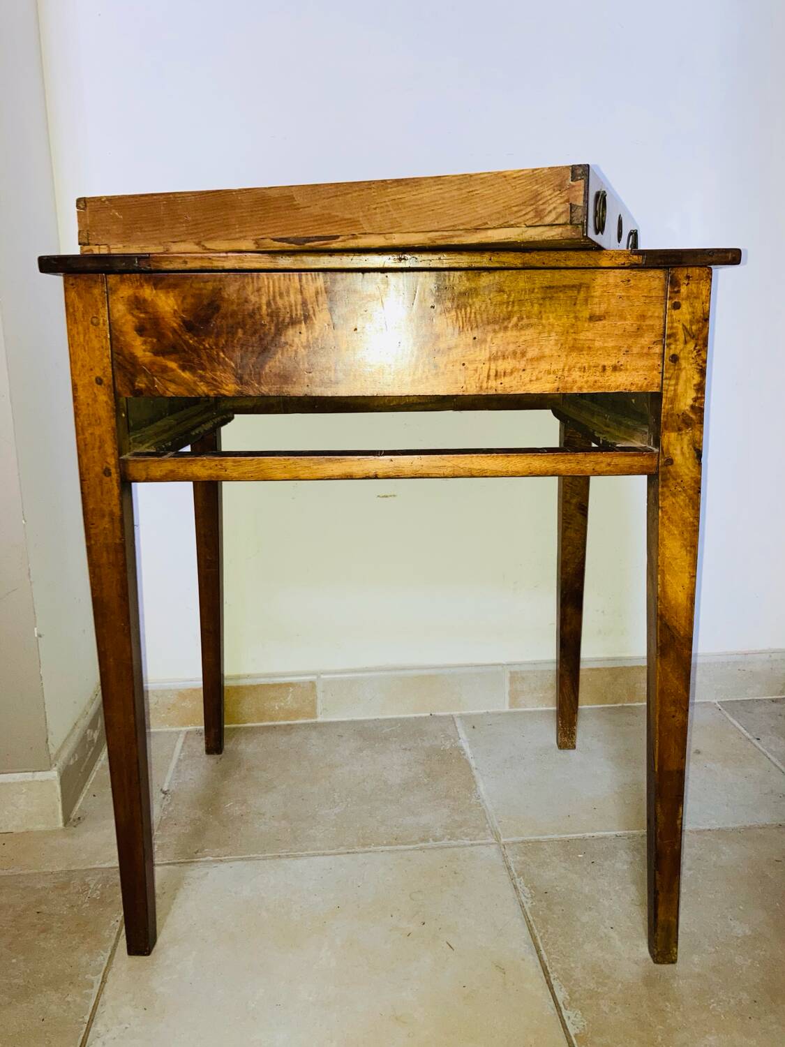 19th century walnut pegged currency exchange office