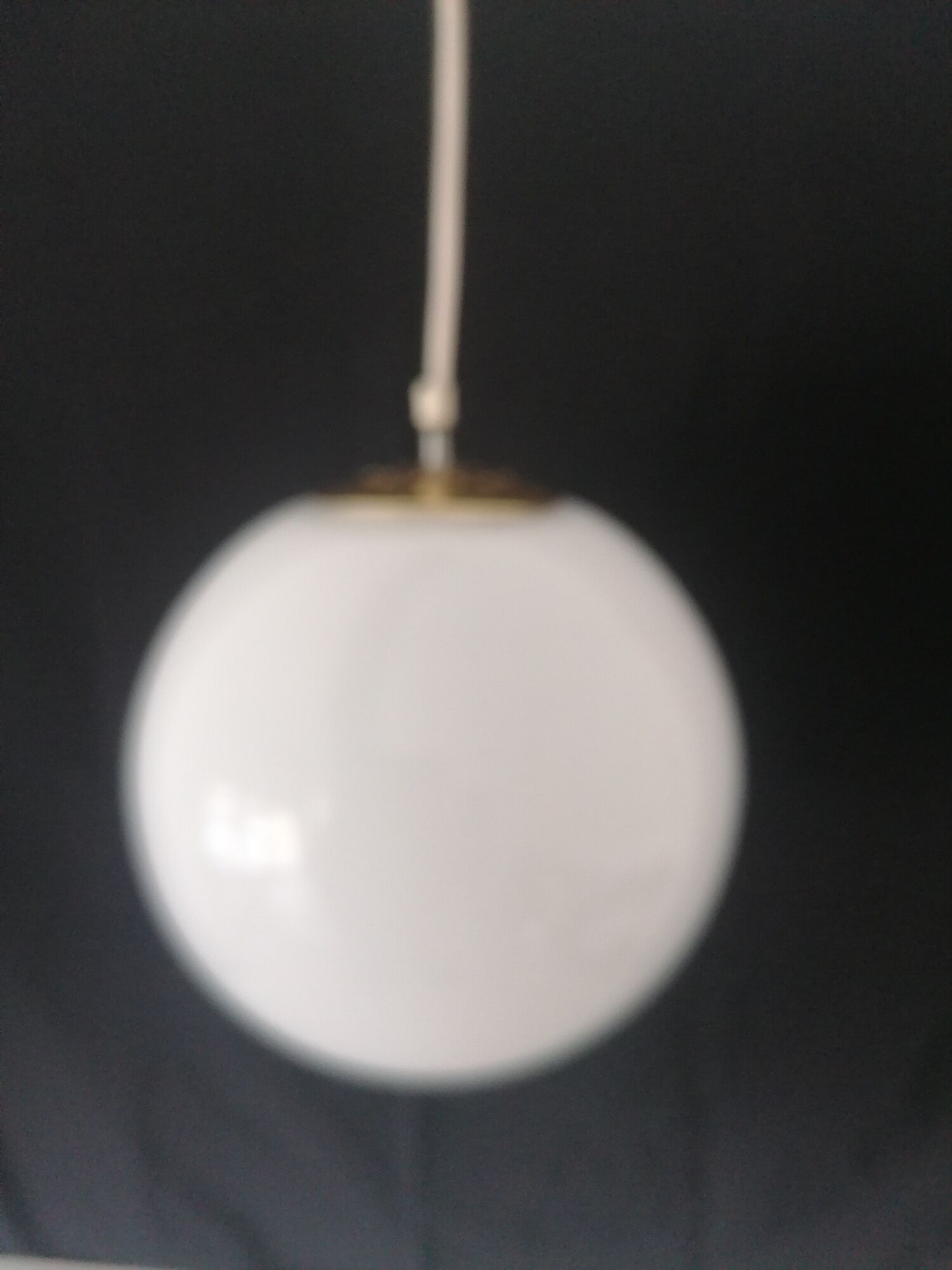Parscot France hanging Opalin Glass Globe - 30 cm - 60-70 years