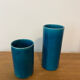 Paire de vases céramique turquoise style Lachenal