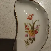 Half-moon porcelain dish from Limoges