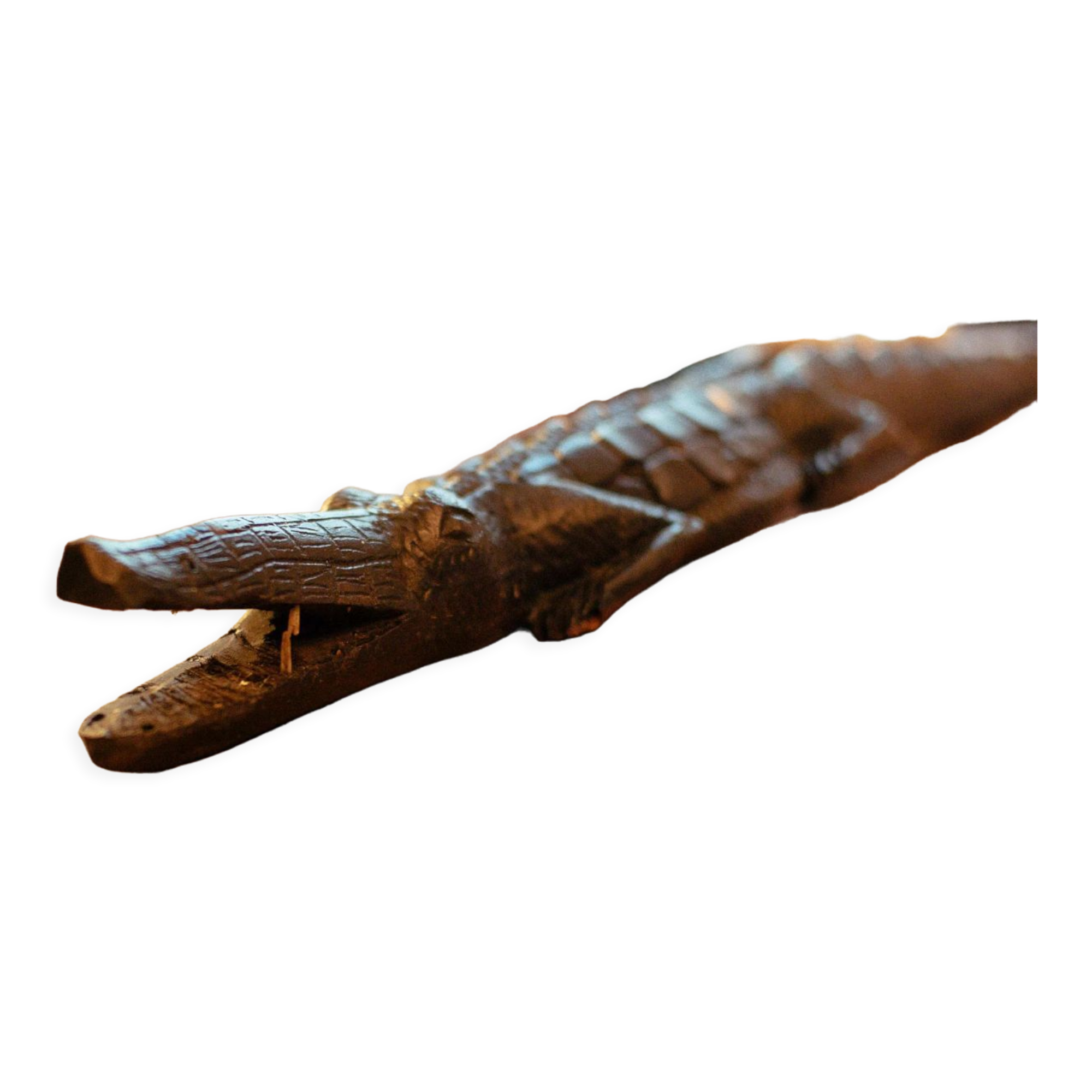 Crocodile sculpture in ebony early twentieth century