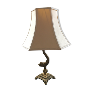 Lampe poisson bronze doré