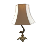 Lampe poisson bronze doré