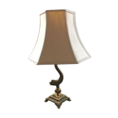 Lampe poisson bronze doré