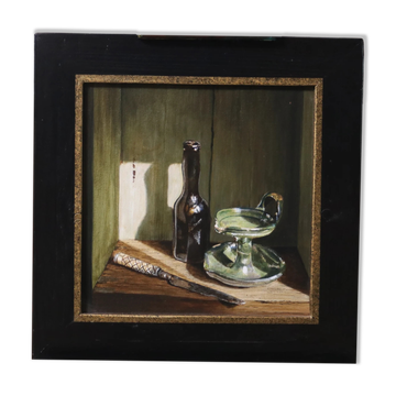 Still life with long-necked flask and finds – Marjolein van den Berg