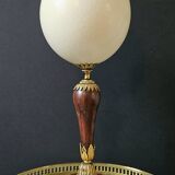 Ostrich Egg, Base in Brass and Brown Marble Empire Napoleon III H: 35cm