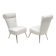 Paire de petits fauteuils Gigi Radice Mid-century Modern Boucle par Minotti 50