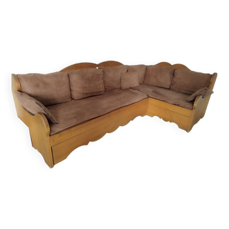 Corner sofa bed with pull-out bed