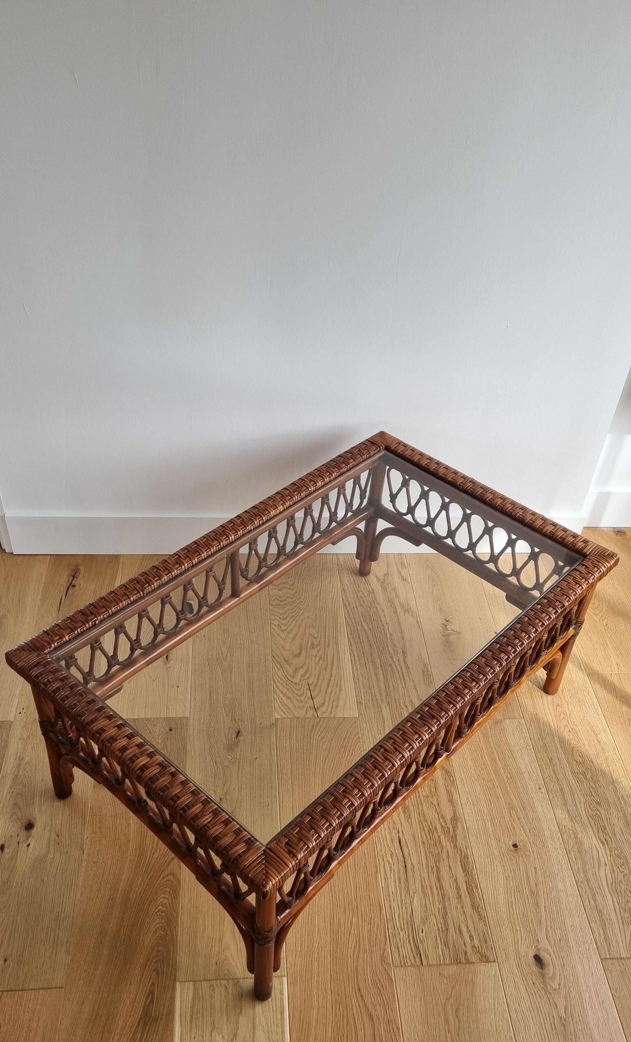 Vintage rattan coffee table