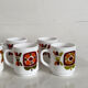Ensemble de 7 tasses à café Arcopal pour Mobil vintage 1970