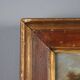 Peinture ancienne paysage avec voyageurs, huile sur panneau, '700