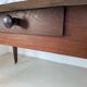 Campaign table in solid oak, Directoire style.