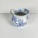 Chubby pitcher, old toilet jug KG Lunéville, blue flower pattern, late 19th to early 20th century.