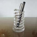 Spring pencil holder in plexiglass 70s 80s