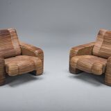 Set of Armchairs in Patchwork Leather by Ernst Lüthy for De Sede
