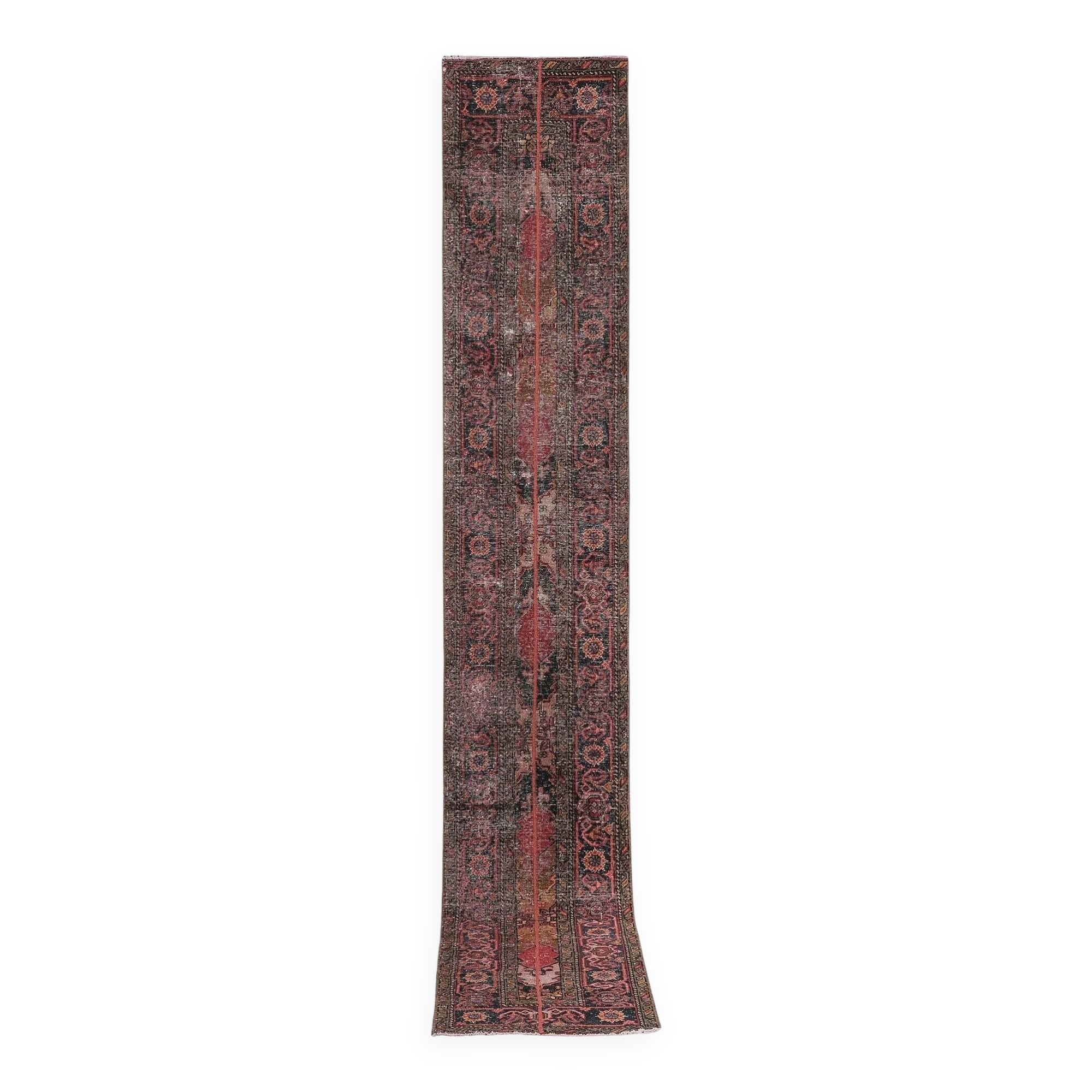 Vintage Turkish hallway rug 65x407 cm