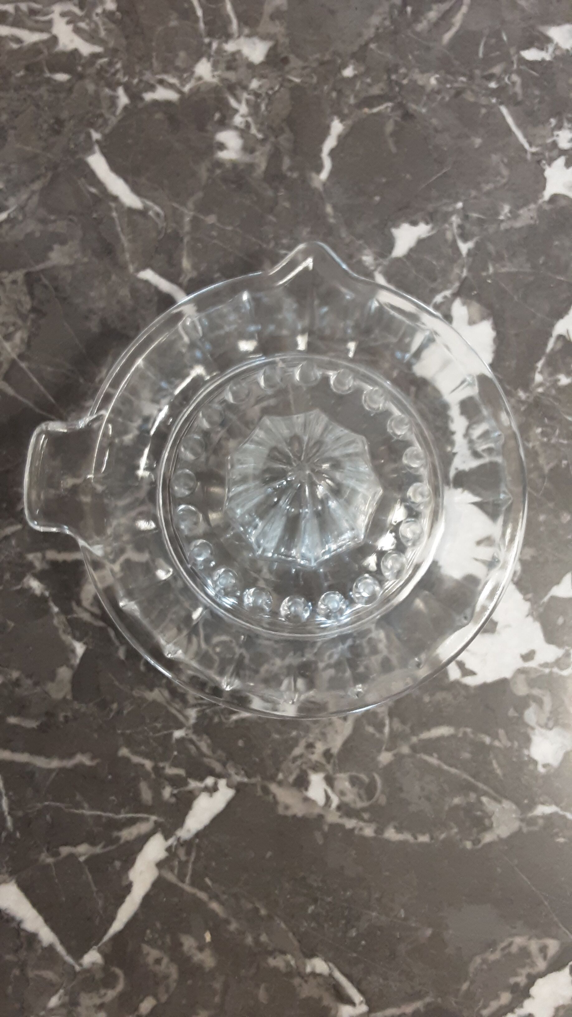 Presse citron vintage en verre - Verrerie Reims France
