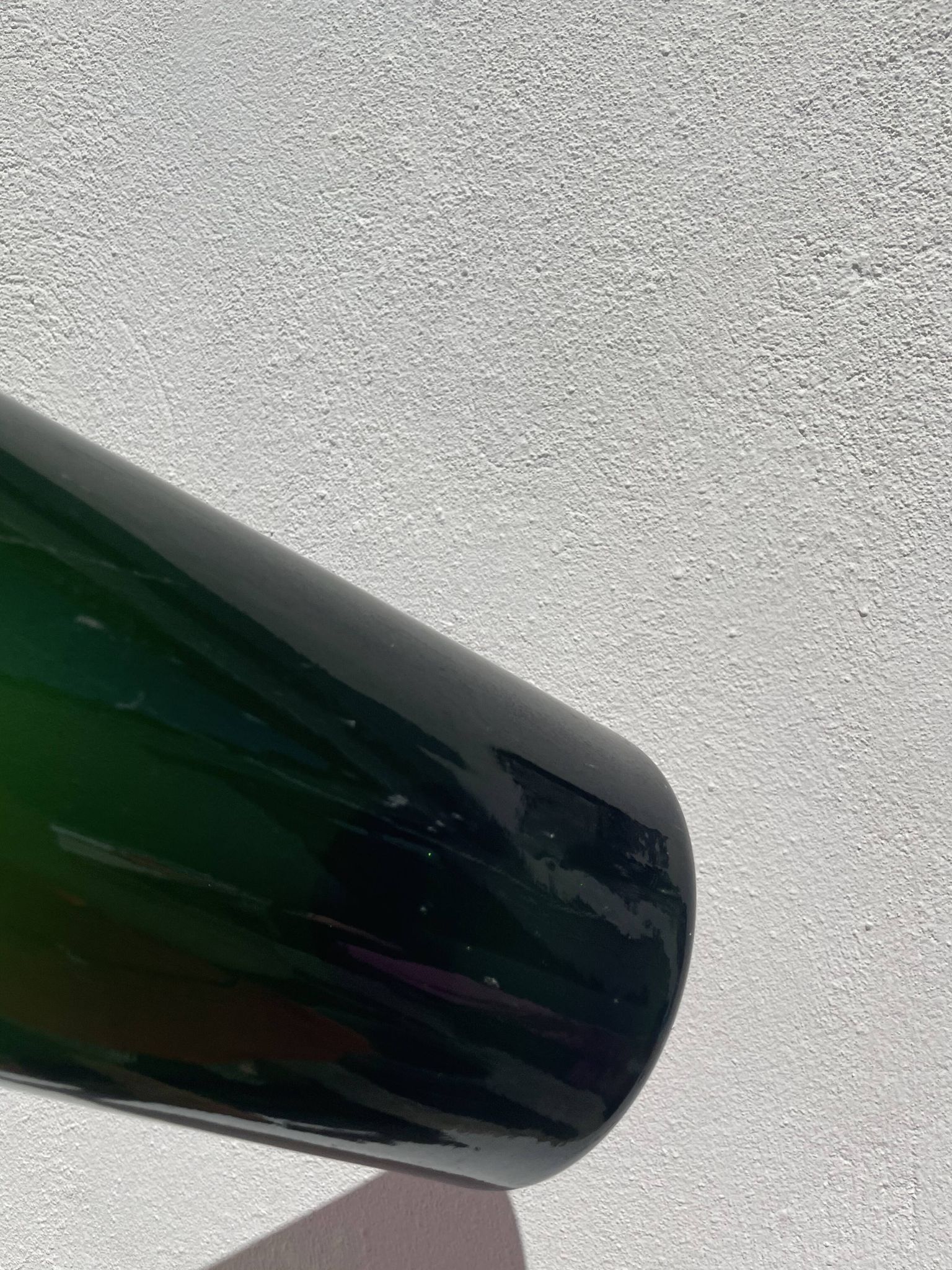 3x bouteilles en vert &bleu comme base pour lampes