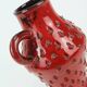 Italian mid century vase fratelli fanciullacci strawberry sgraffito decor 1960s 1970s