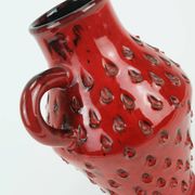 Italian mid century vase fratelli fanciullacci strawberry sgraffito decor 1960s 1970s