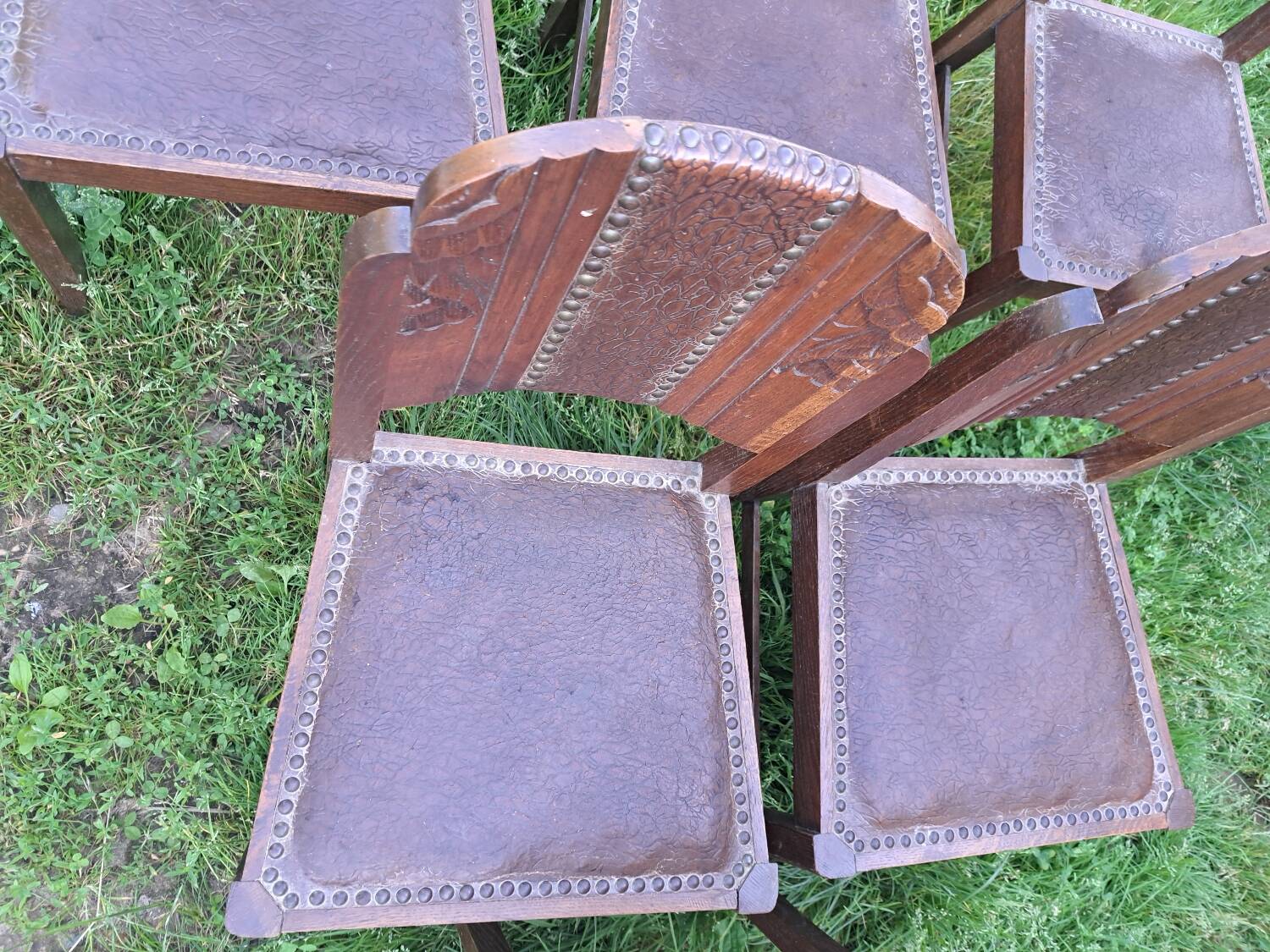 Set of 6 art deco chairs.