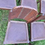 Set of 6 art deco chairs.