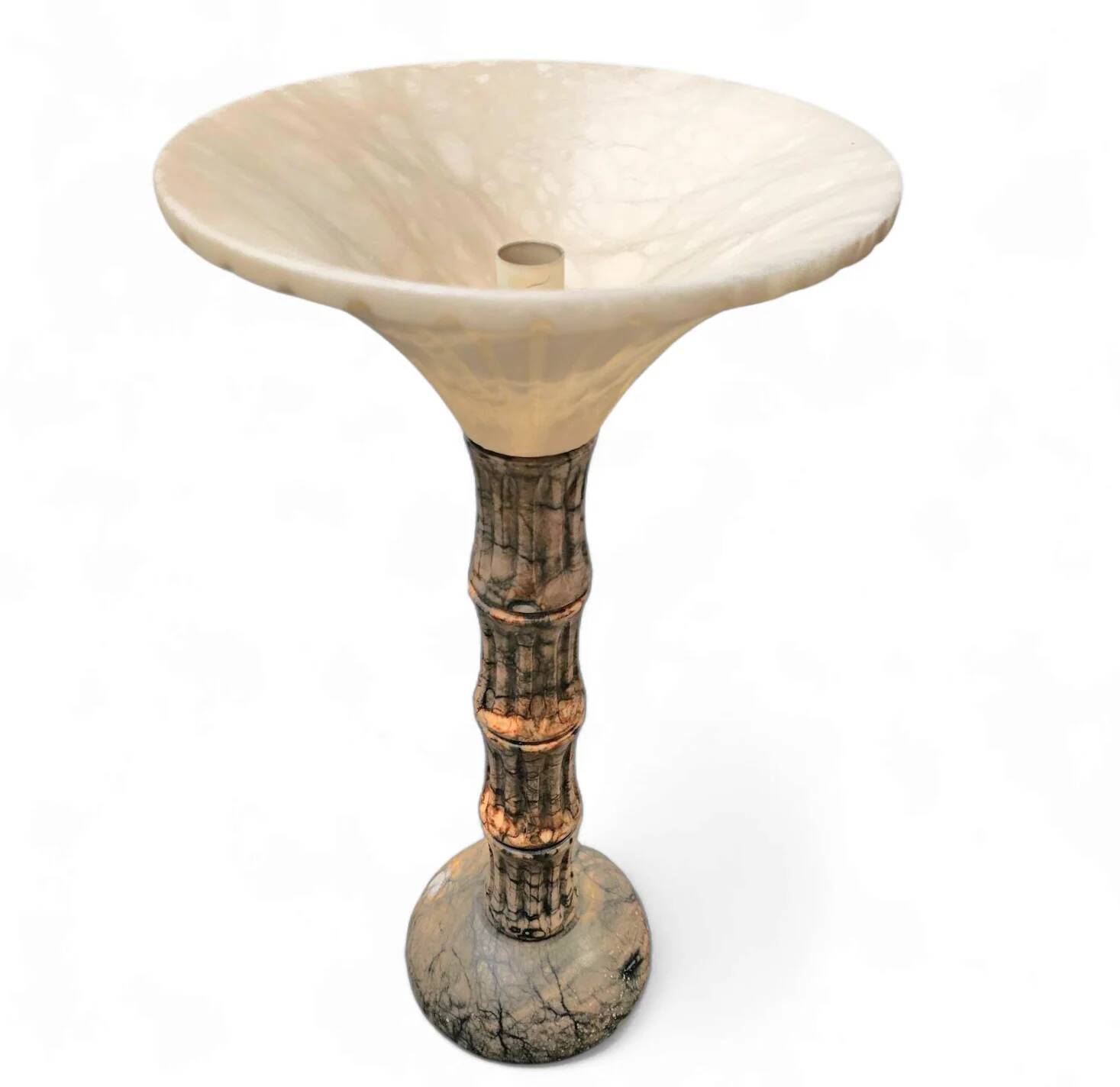 Pegasan Alabaster table lamp / chalice lamp / Spain - 70's